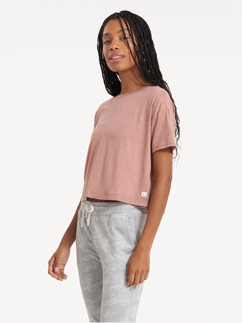 Vuori Energy Tee - Marsala Red Size Small